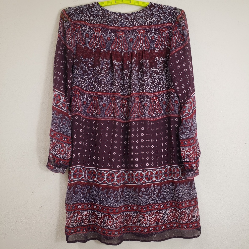 Anthropologie One September Vella Size Medium Mini Dress Tunic Boho Peasant - Picture 4 of 11
